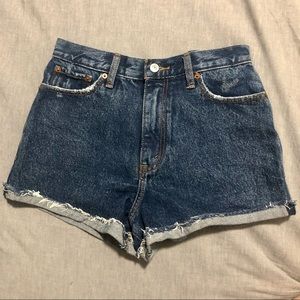 Dark Wash High Rise Shorts
